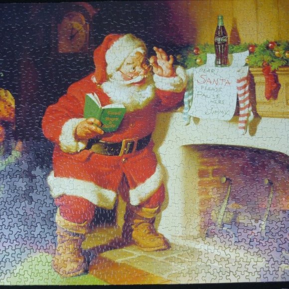 Christmas Coca Cola Dear Santa Springbok 1000 Piece Puzzle Large  24" x 30" - Picture 2 of 4